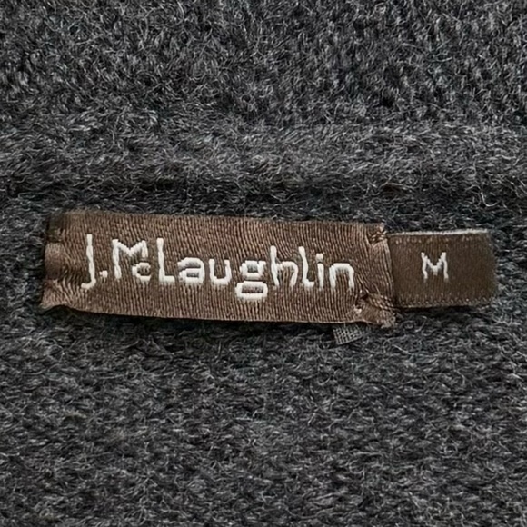 J.McLaughlin Marjorie Charcoal Gray Boiled‎ Wool Cardigan - Picture 13 of 15